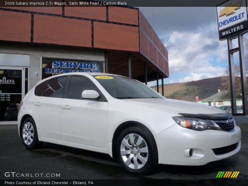 Satin White Pearl / Carbon Black 2009 Subaru Impreza 2.5i Wagon