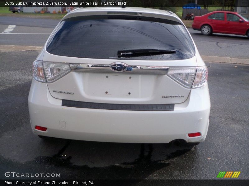 Satin White Pearl / Carbon Black 2009 Subaru Impreza 2.5i Wagon