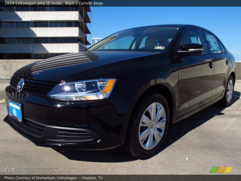 Black / Cornsilk Beige 2014 Volkswagen Jetta SE Sedan