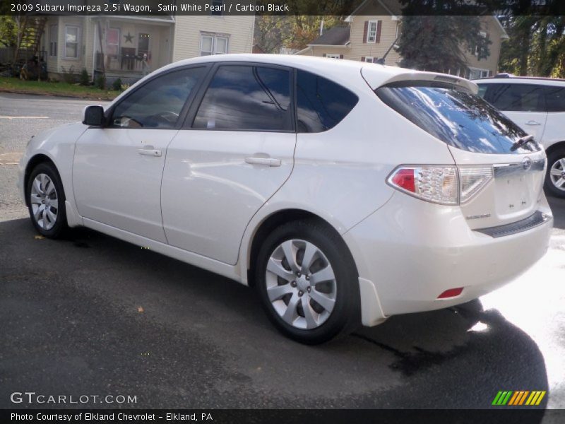 Satin White Pearl / Carbon Black 2009 Subaru Impreza 2.5i Wagon