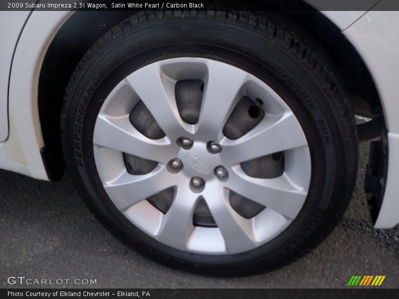 Satin White Pearl / Carbon Black 2009 Subaru Impreza 2.5i Wagon