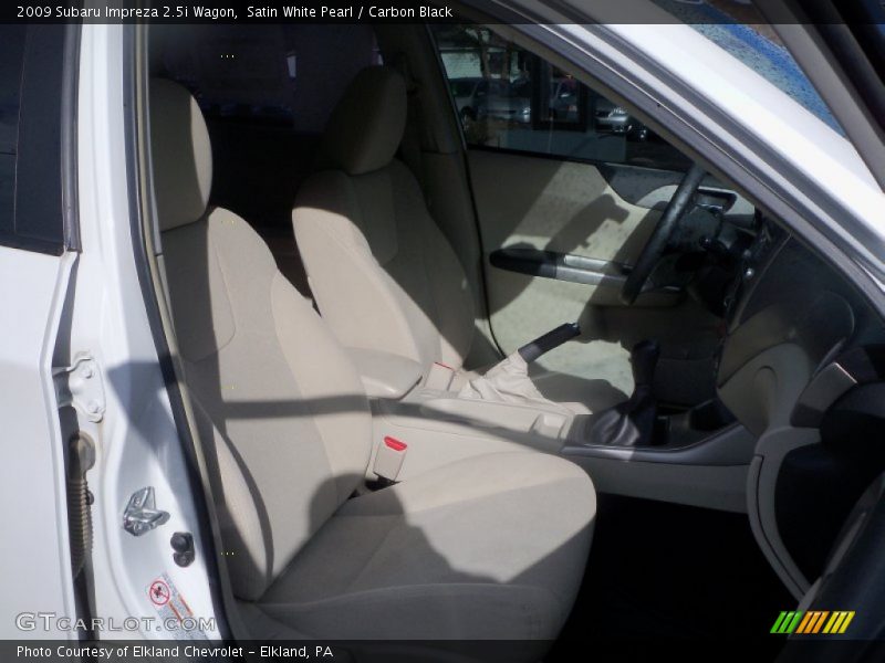 Satin White Pearl / Carbon Black 2009 Subaru Impreza 2.5i Wagon