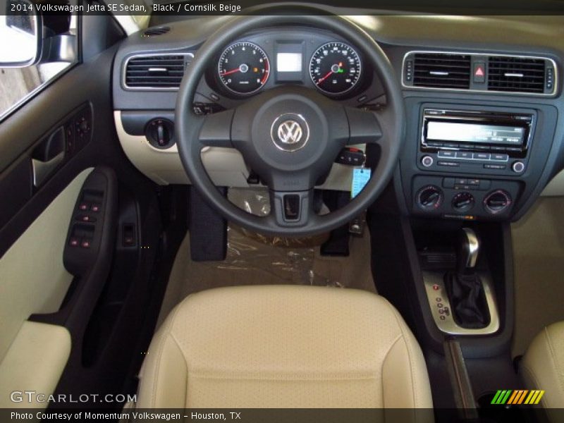 Black / Cornsilk Beige 2014 Volkswagen Jetta SE Sedan
