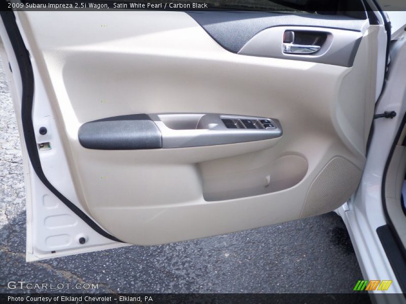 Satin White Pearl / Carbon Black 2009 Subaru Impreza 2.5i Wagon