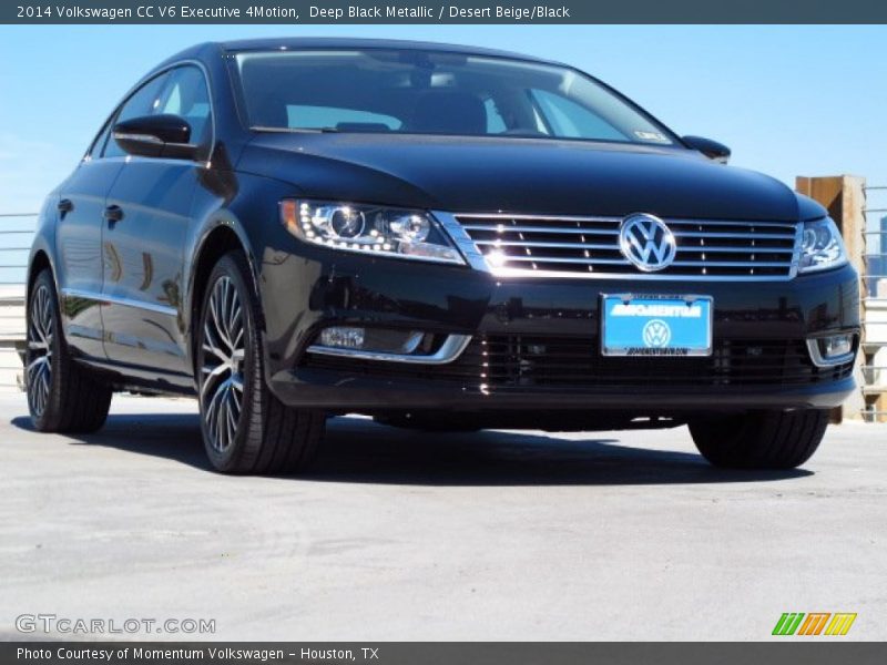 Deep Black Metallic / Desert Beige/Black 2014 Volkswagen CC V6 Executive 4Motion