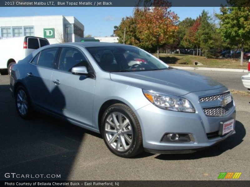 Blue Topaz Metallic / Jet Black 2013 Chevrolet Malibu LTZ