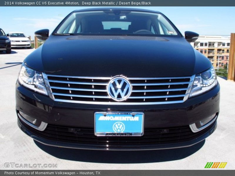 Deep Black Metallic / Desert Beige/Black 2014 Volkswagen CC V6 Executive 4Motion
