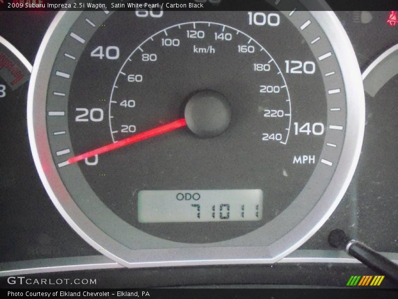 Satin White Pearl / Carbon Black 2009 Subaru Impreza 2.5i Wagon