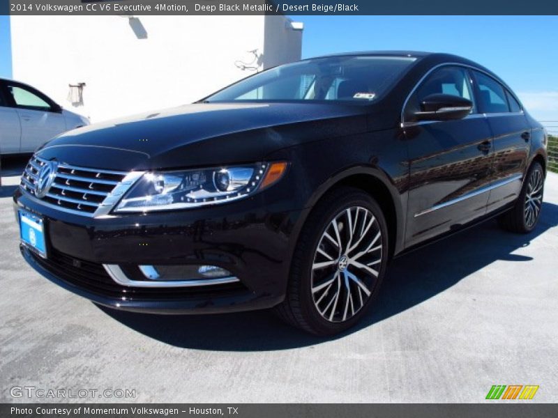 Deep Black Metallic / Desert Beige/Black 2014 Volkswagen CC V6 Executive 4Motion