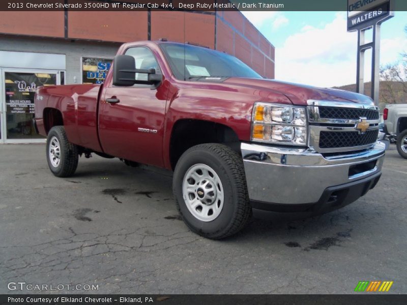 Deep Ruby Metallic / Dark Titanium 2013 Chevrolet Silverado 3500HD WT Regular Cab 4x4