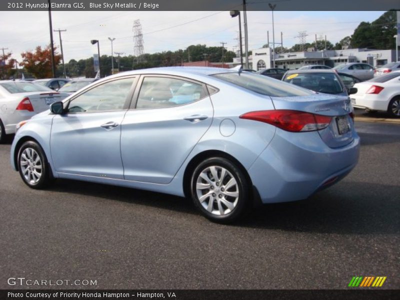 Blue Sky Metallic / Beige 2012 Hyundai Elantra GLS