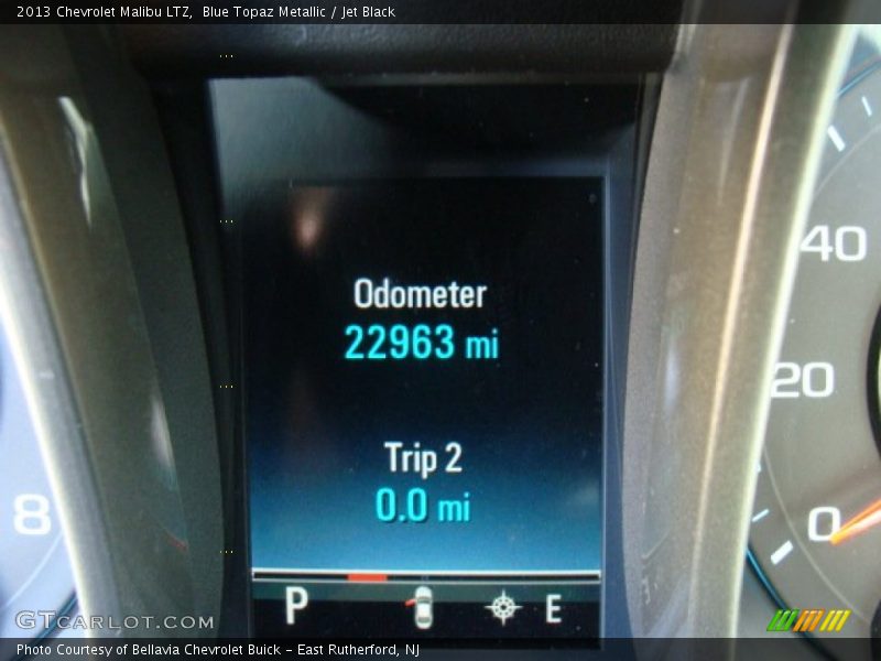 Blue Topaz Metallic / Jet Black 2013 Chevrolet Malibu LTZ