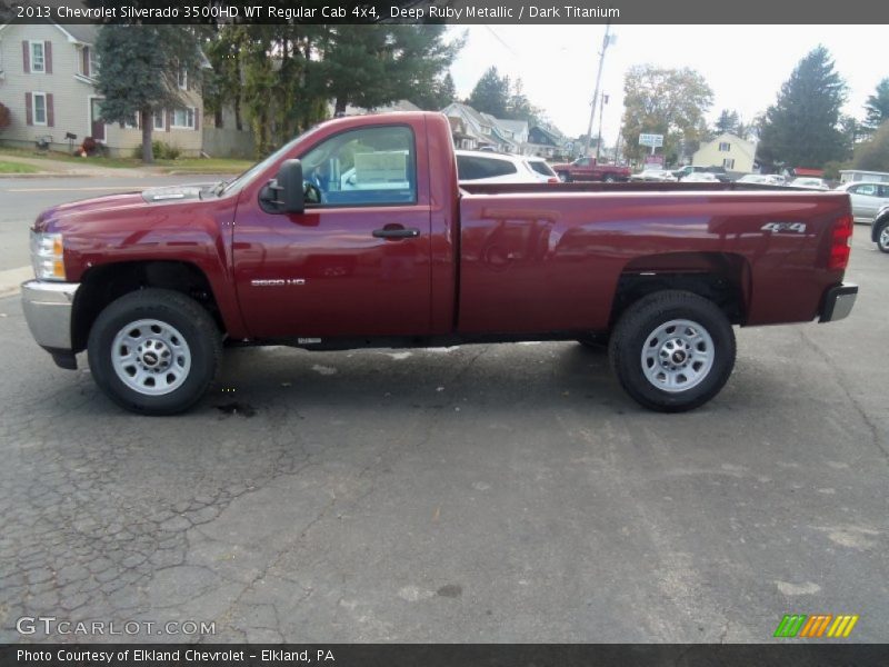 Deep Ruby Metallic / Dark Titanium 2013 Chevrolet Silverado 3500HD WT Regular Cab 4x4