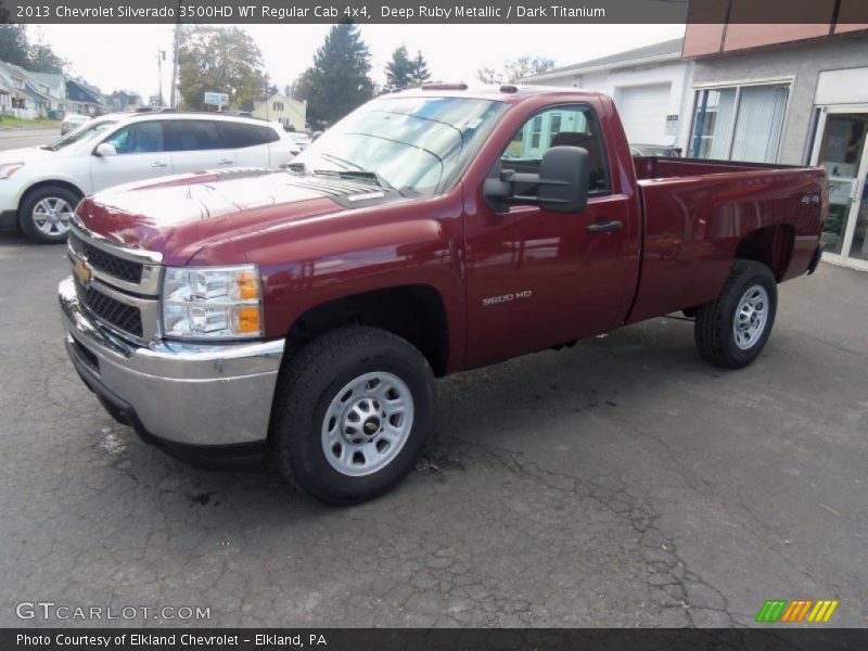 Deep Ruby Metallic / Dark Titanium 2013 Chevrolet Silverado 3500HD WT Regular Cab 4x4