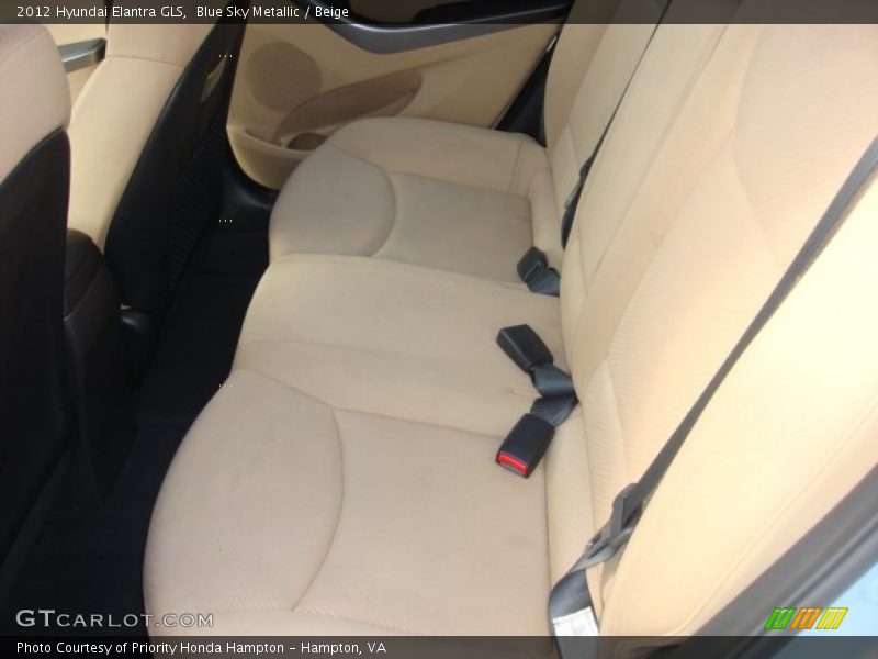 Blue Sky Metallic / Beige 2012 Hyundai Elantra GLS