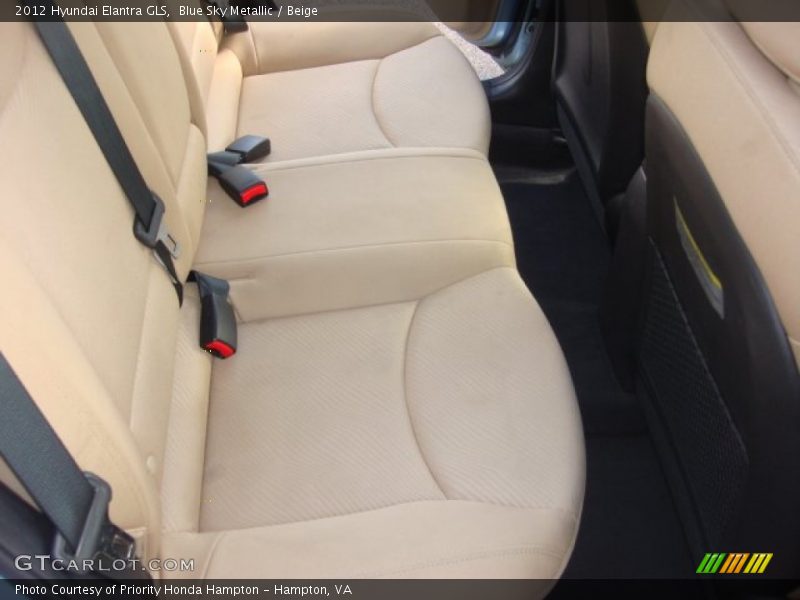 Blue Sky Metallic / Beige 2012 Hyundai Elantra GLS