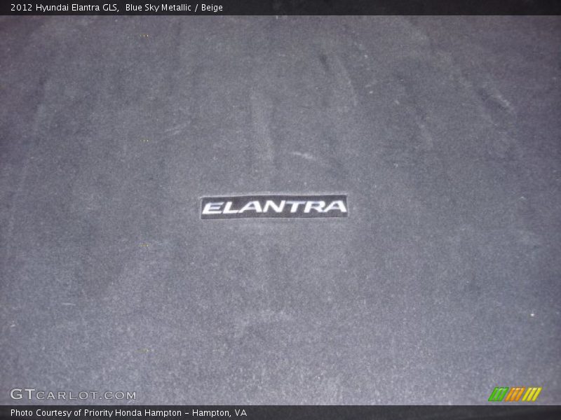Blue Sky Metallic / Beige 2012 Hyundai Elantra GLS