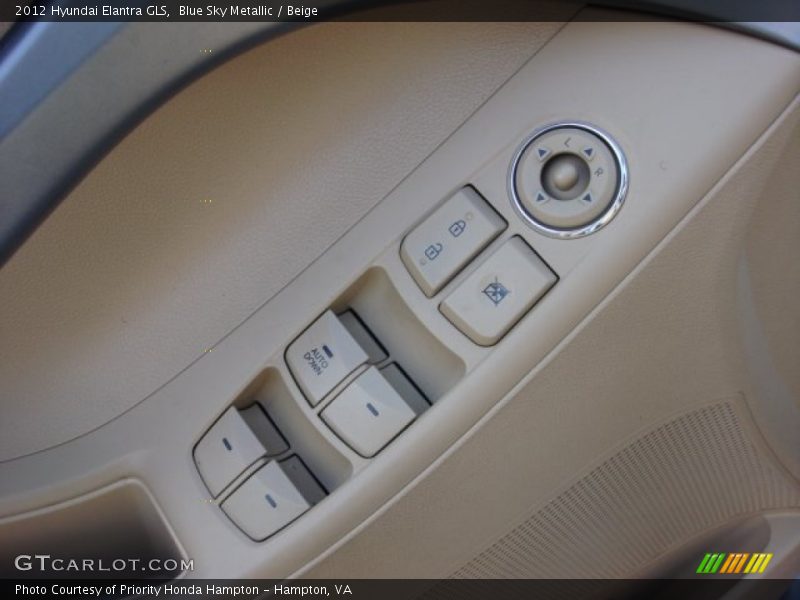 Blue Sky Metallic / Beige 2012 Hyundai Elantra GLS