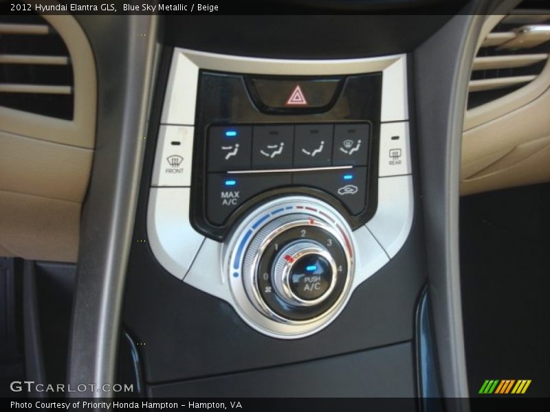 Blue Sky Metallic / Beige 2012 Hyundai Elantra GLS
