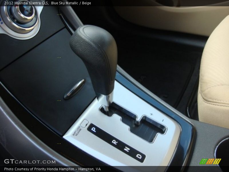 Blue Sky Metallic / Beige 2012 Hyundai Elantra GLS