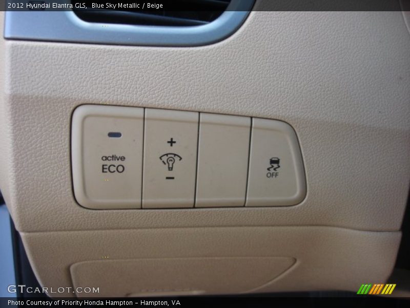 Blue Sky Metallic / Beige 2012 Hyundai Elantra GLS