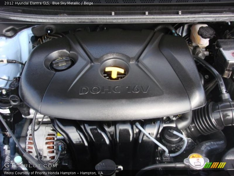 Blue Sky Metallic / Beige 2012 Hyundai Elantra GLS