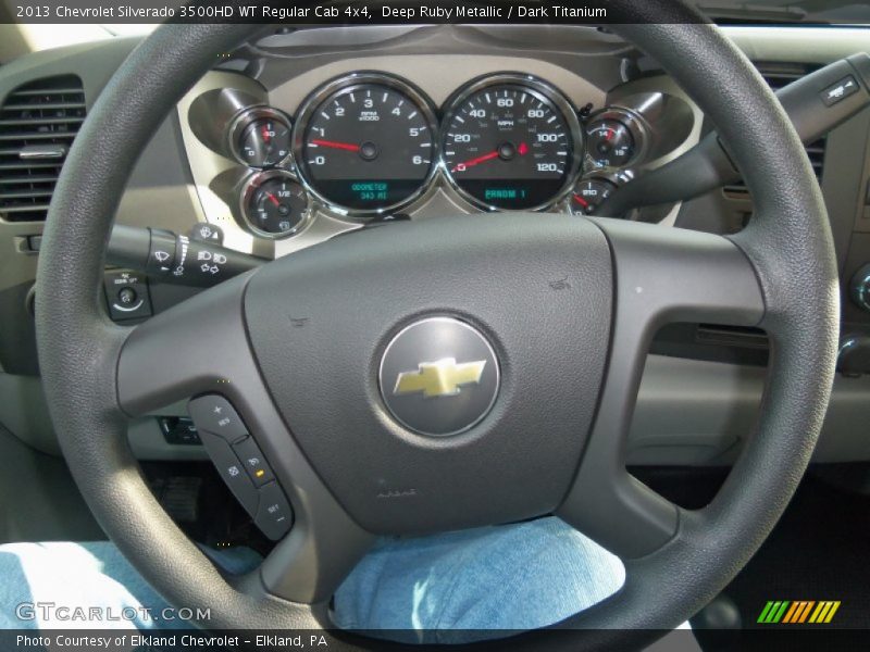 Deep Ruby Metallic / Dark Titanium 2013 Chevrolet Silverado 3500HD WT Regular Cab 4x4