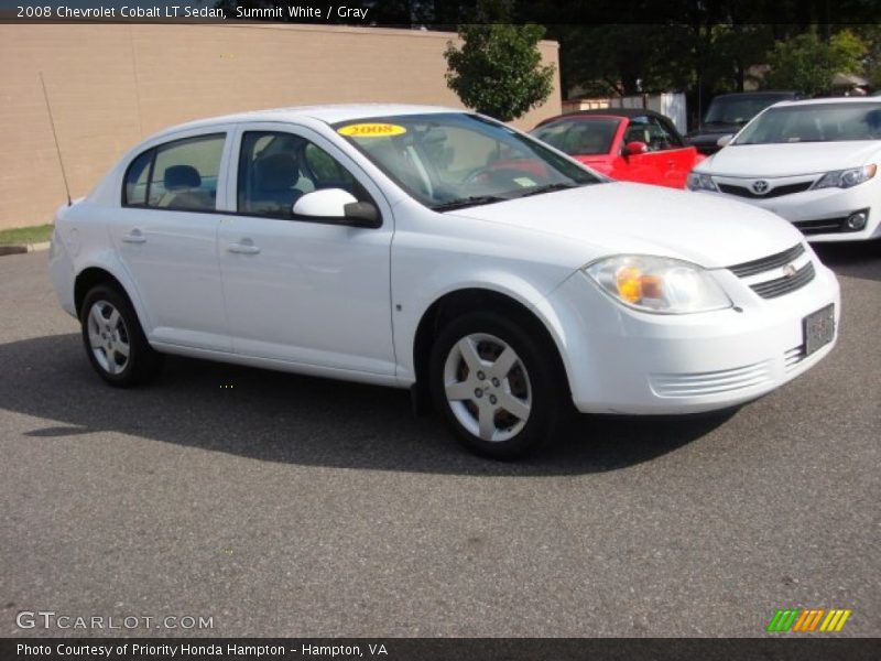 Summit White / Gray 2008 Chevrolet Cobalt LT Sedan