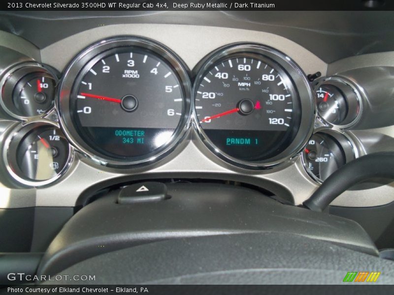 Deep Ruby Metallic / Dark Titanium 2013 Chevrolet Silverado 3500HD WT Regular Cab 4x4