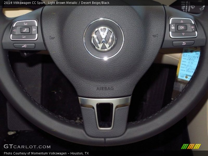 Light Brown Metallic / Desert Beige/Black 2014 Volkswagen CC Sport