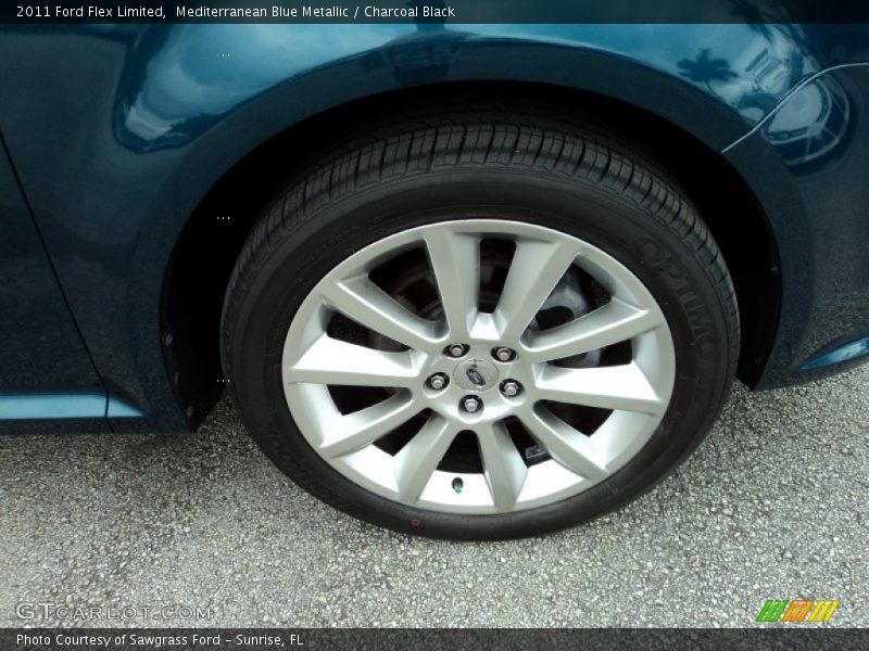 Mediterranean Blue Metallic / Charcoal Black 2011 Ford Flex Limited