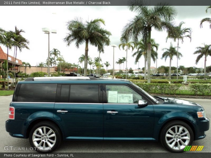 Mediterranean Blue Metallic / Charcoal Black 2011 Ford Flex Limited