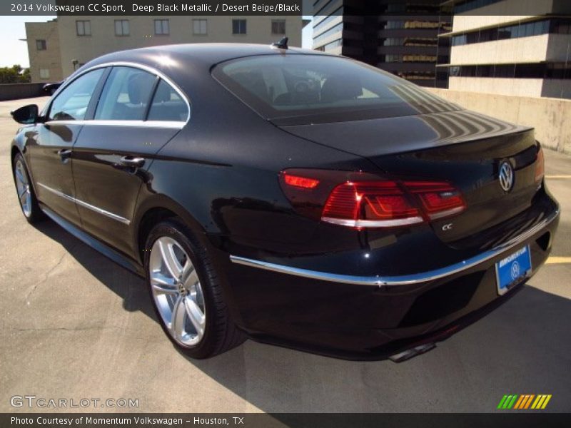 Deep Black Metallic / Desert Beige/Black 2014 Volkswagen CC Sport