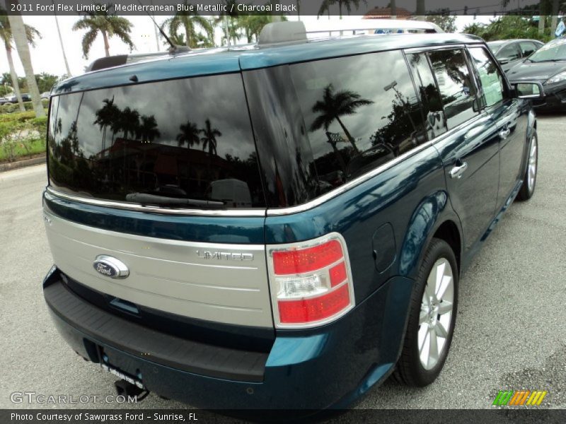 Mediterranean Blue Metallic / Charcoal Black 2011 Ford Flex Limited