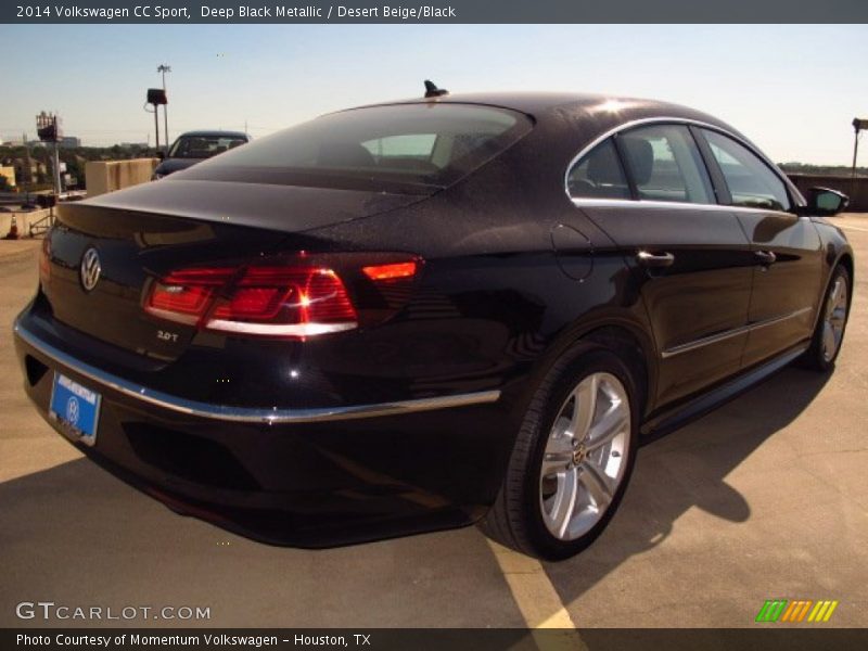 Deep Black Metallic / Desert Beige/Black 2014 Volkswagen CC Sport