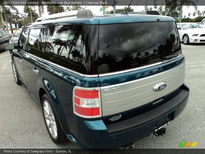 Mediterranean Blue Metallic / Charcoal Black 2011 Ford Flex Limited