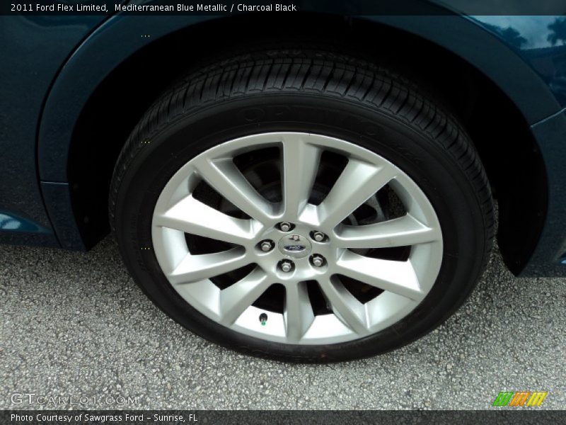 Mediterranean Blue Metallic / Charcoal Black 2011 Ford Flex Limited