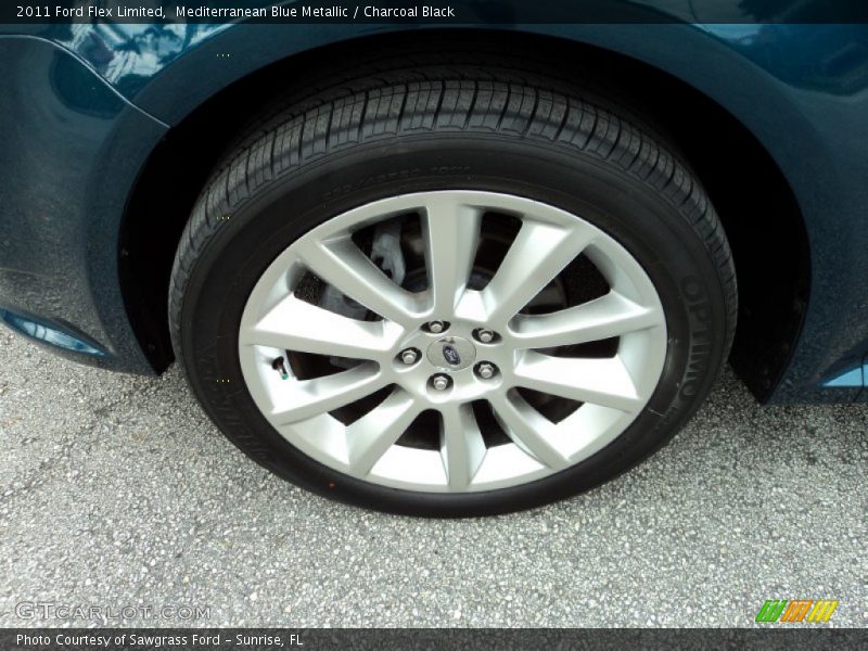 Mediterranean Blue Metallic / Charcoal Black 2011 Ford Flex Limited
