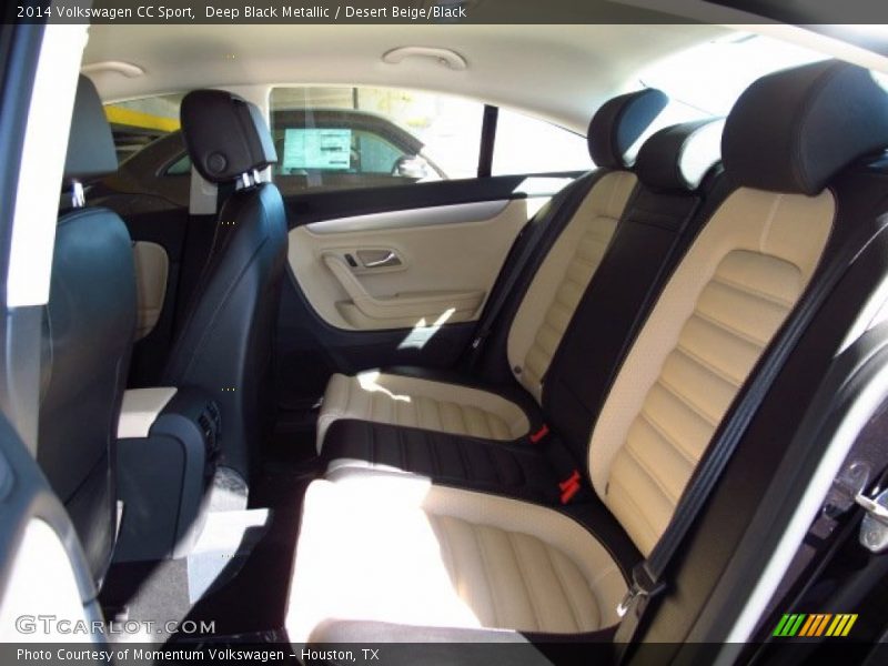 Deep Black Metallic / Desert Beige/Black 2014 Volkswagen CC Sport