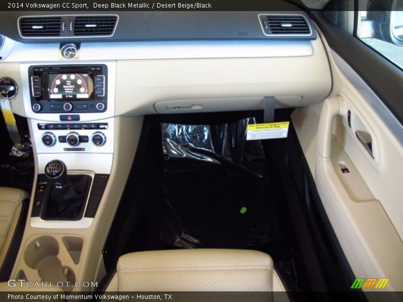 Deep Black Metallic / Desert Beige/Black 2014 Volkswagen CC Sport