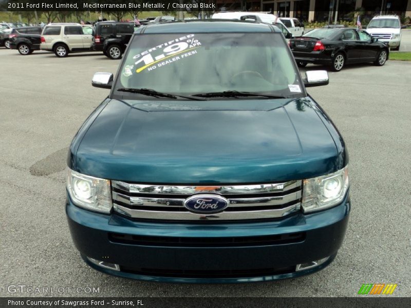 Mediterranean Blue Metallic / Charcoal Black 2011 Ford Flex Limited