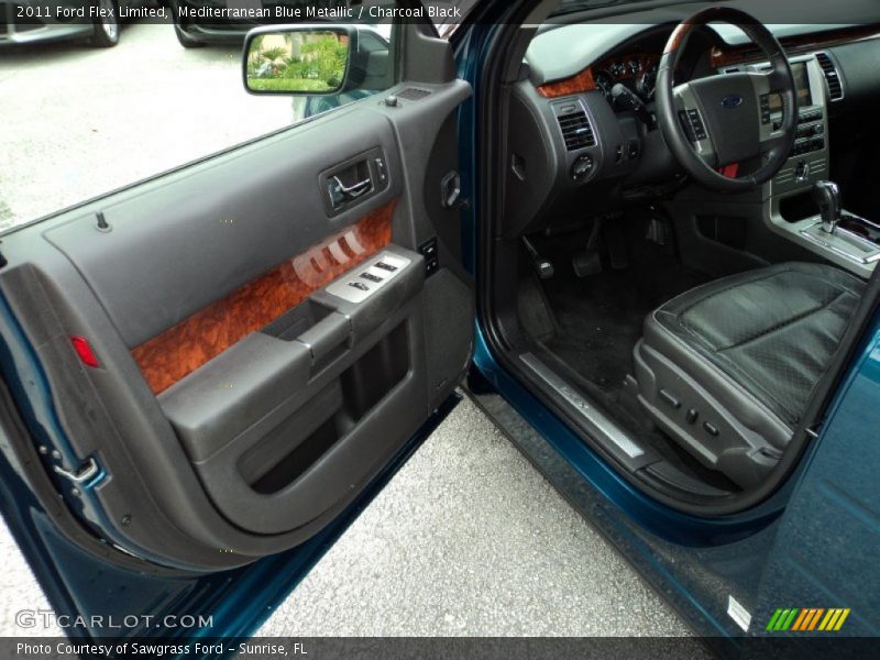 Mediterranean Blue Metallic / Charcoal Black 2011 Ford Flex Limited