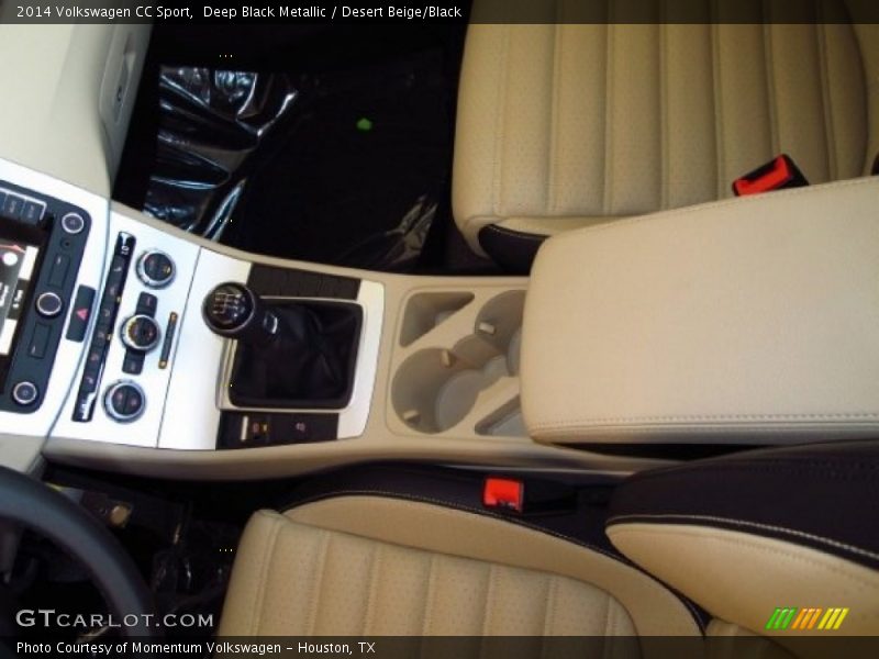 Deep Black Metallic / Desert Beige/Black 2014 Volkswagen CC Sport