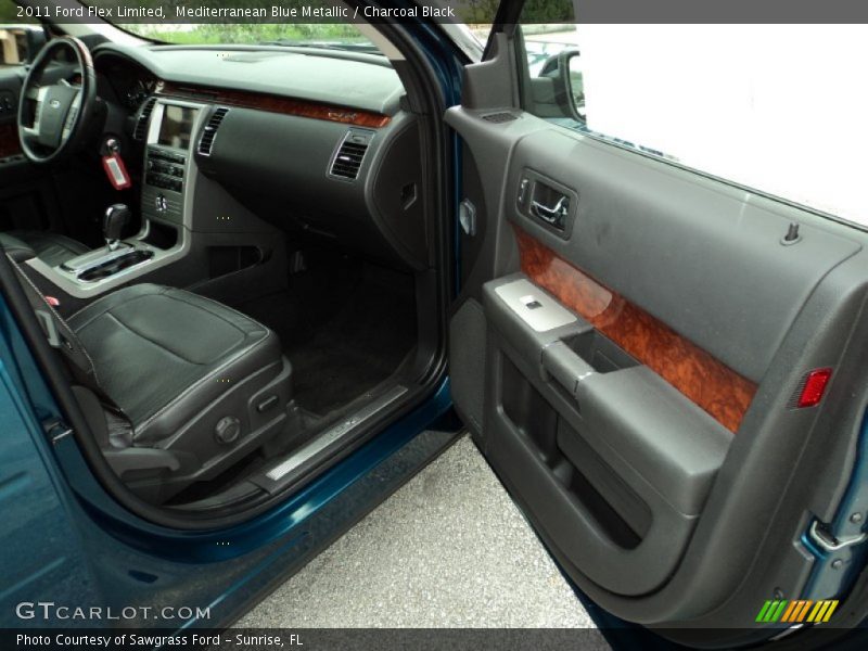 Mediterranean Blue Metallic / Charcoal Black 2011 Ford Flex Limited