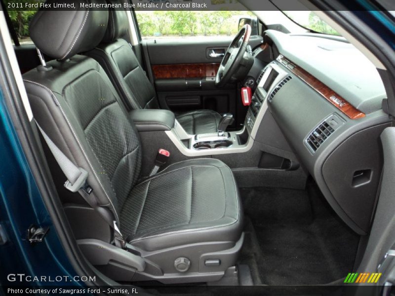 Mediterranean Blue Metallic / Charcoal Black 2011 Ford Flex Limited
