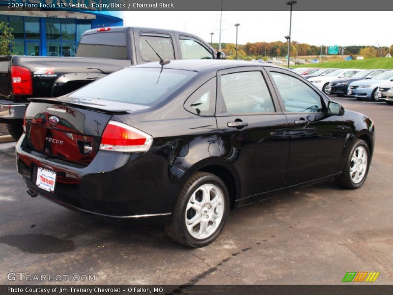 Ebony Black / Charcoal Black 2009 Ford Focus SES Sedan