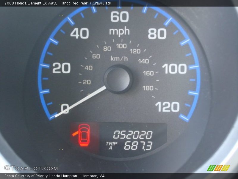 Tango Red Pearl / Gray/Black 2008 Honda Element EX AWD