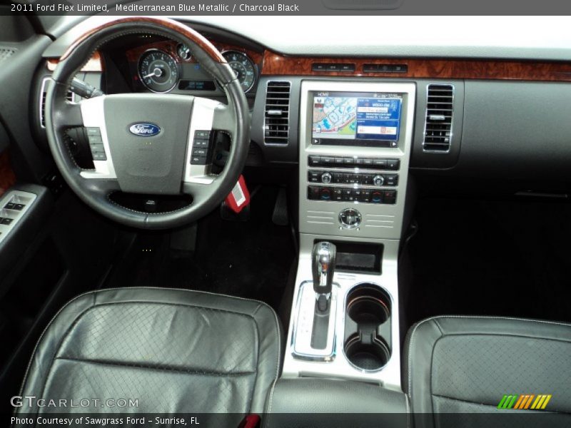 Mediterranean Blue Metallic / Charcoal Black 2011 Ford Flex Limited