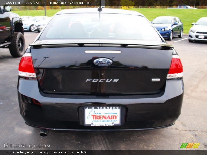 Ebony Black / Charcoal Black 2009 Ford Focus SES Sedan