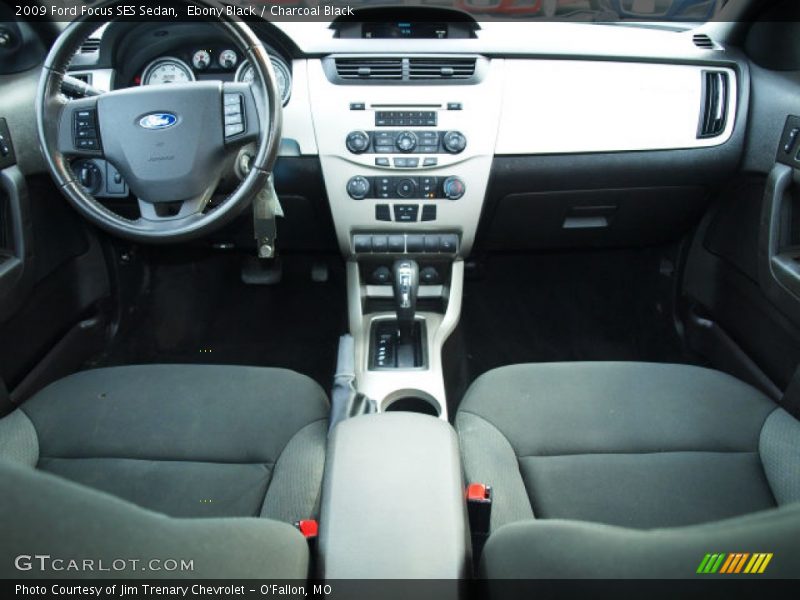 Ebony Black / Charcoal Black 2009 Ford Focus SES Sedan